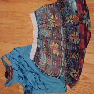XL 16 LipGloss skirt, tank top outfit